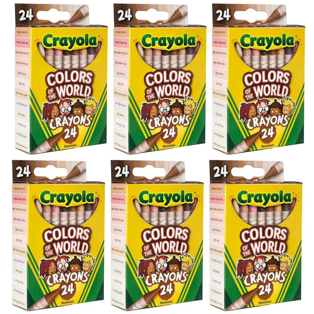 Crayola Colors of the World Crayons Bulk Set – 144 Skin Tone Crayons (6 Packs of 24)