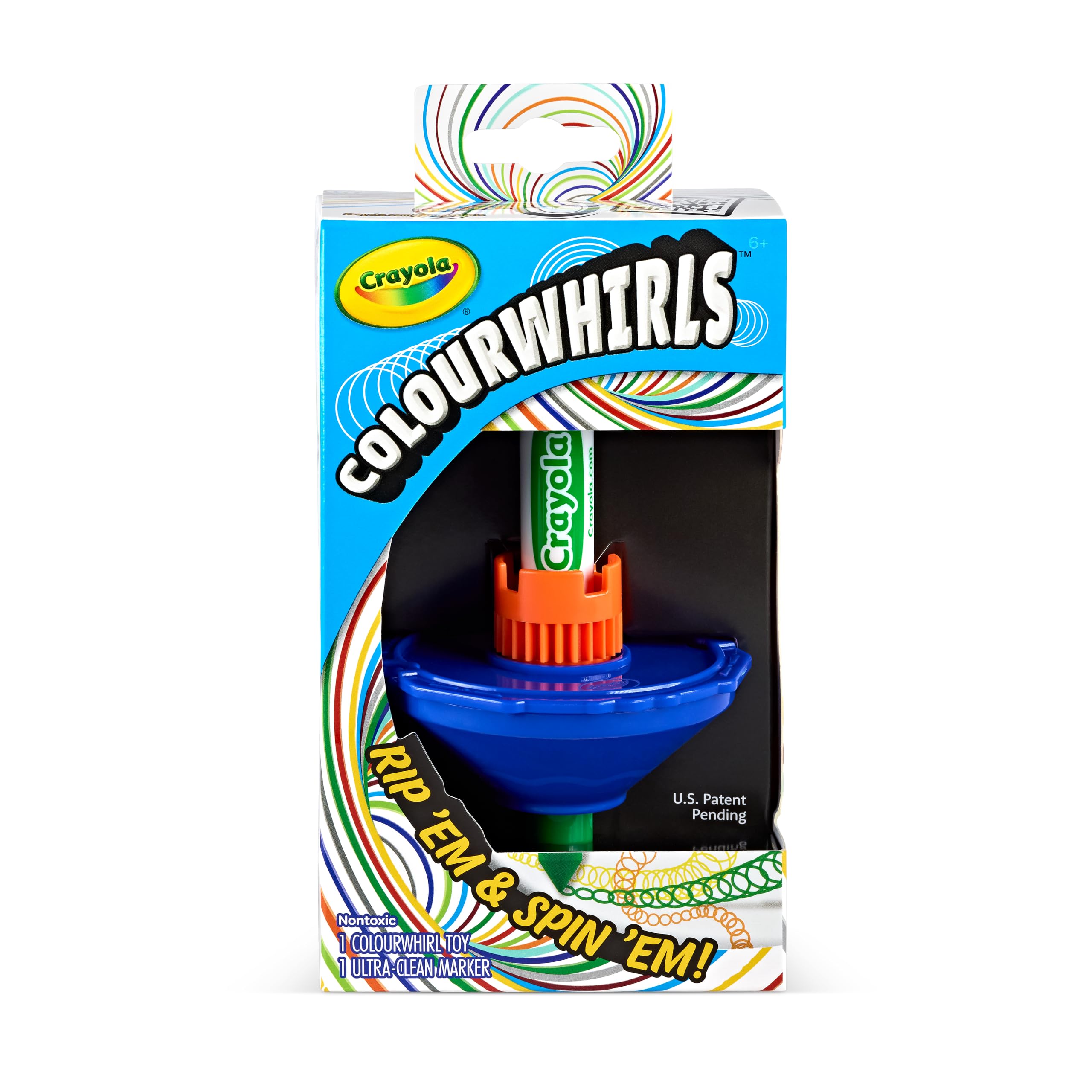 Crayola ColourWhirls Spinning Top Game – Colorful Challenges for Family Fun, Ages 6+