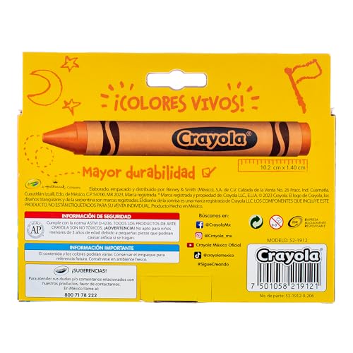 Crayola Extra Jumbo So Big Crayons, 12 Count - Thicker, Sturdier, Non-Toxic for Little Hands