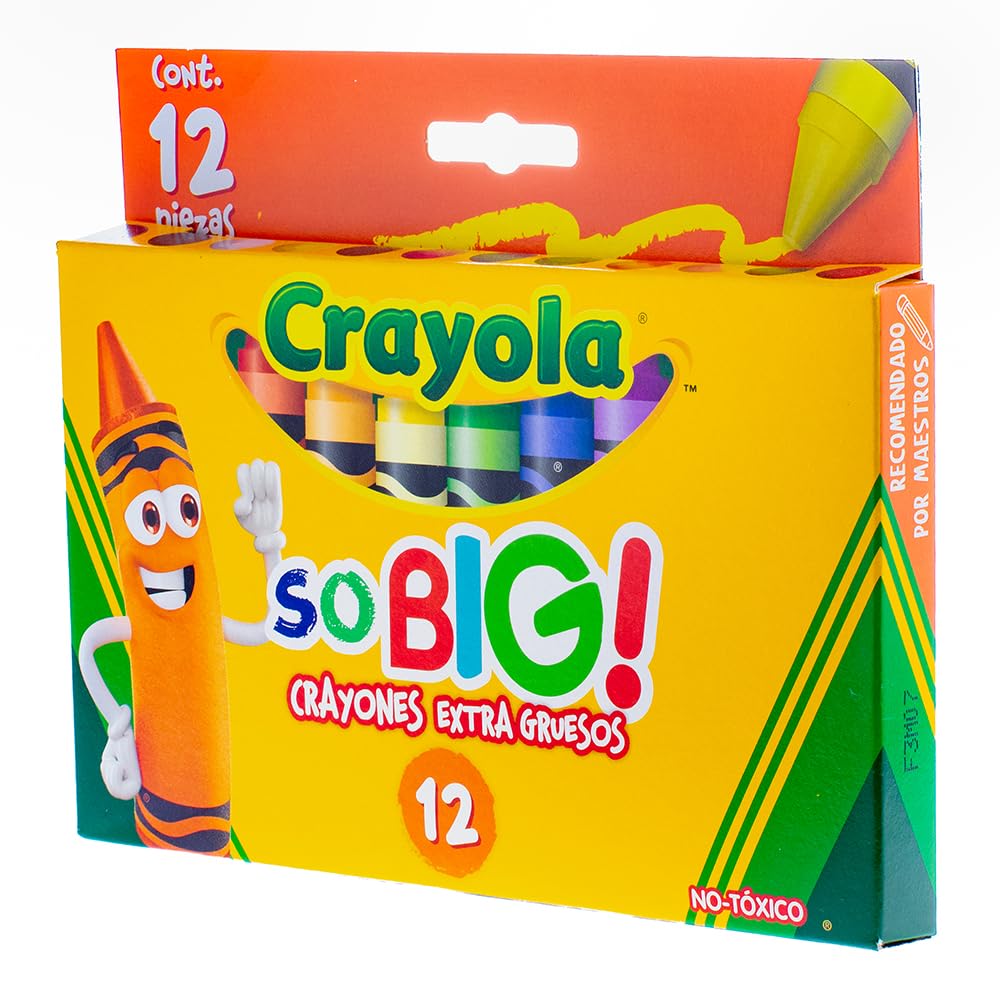 Crayola Extra Jumbo So Big Crayons, 12 Count - Thicker, Sturdier, Non-Toxic for Little Hands