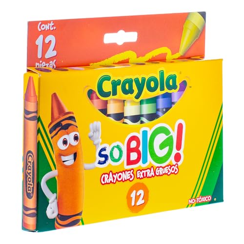 Crayola Extra Jumbo So Big Crayons, 12 Count - Thicker, Sturdier, Non-Toxic for Little Hands