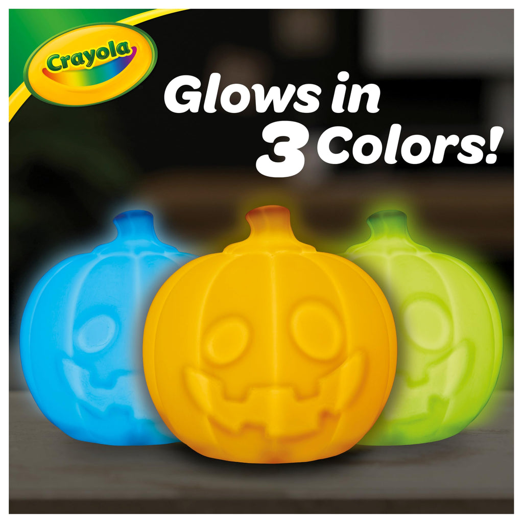 Crayola Light-Ups Jack-O-Lantern: Reusable Light-Up Pumpkin Toy with Washable Markers, Glow-in-the-Dark Decor, Ages 4+