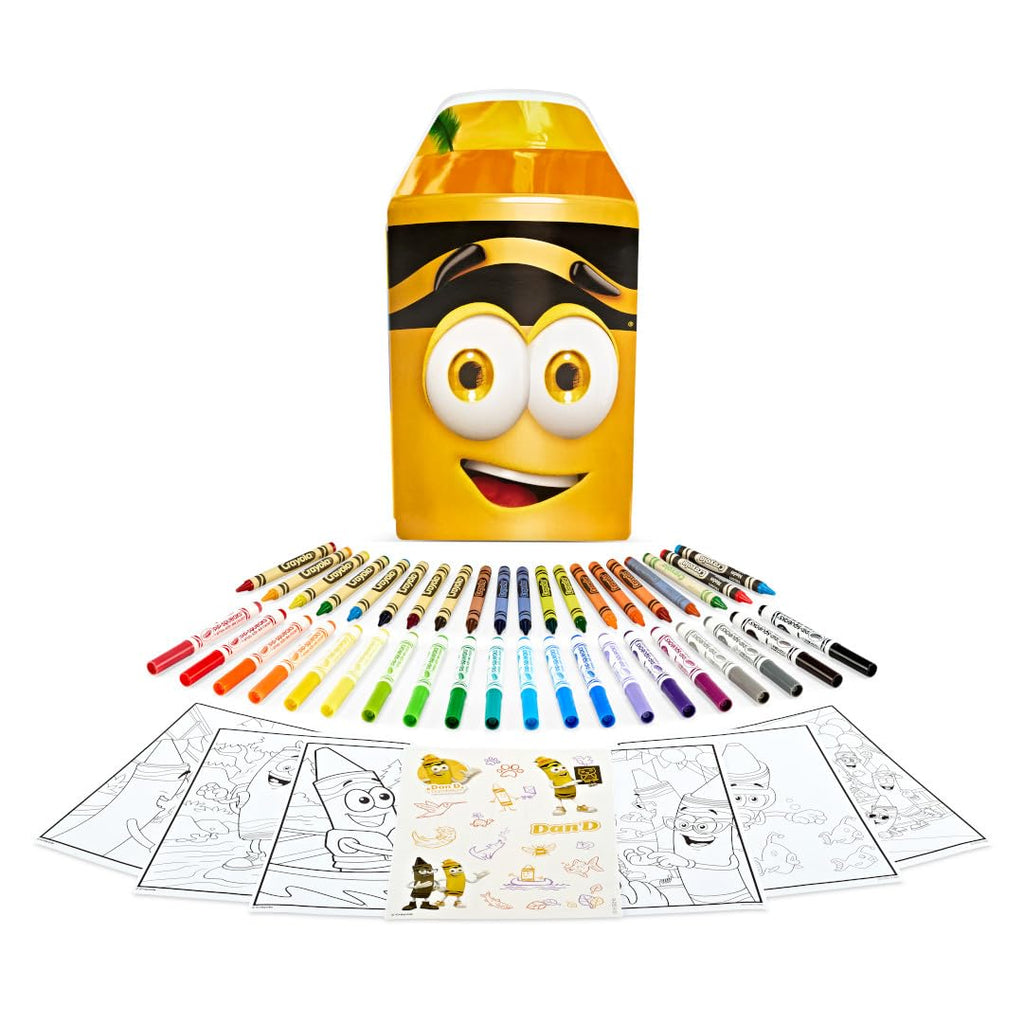 Crayola Limited Edition Yellow Art Case Coloring Set with Exclusive Crayons and Markers