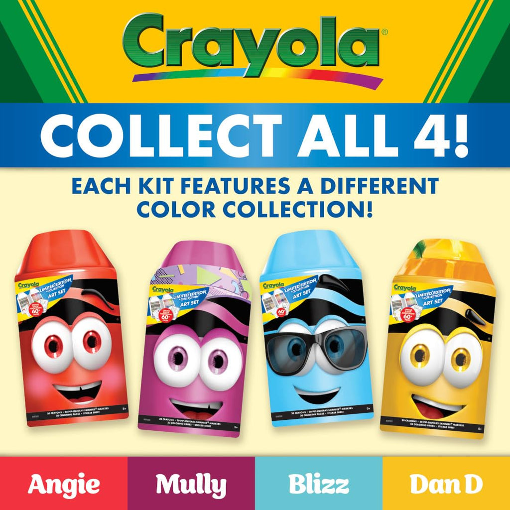 Crayola Limited Edition Yellow Art Case Coloring Set with Exclusive Crayons and Markers