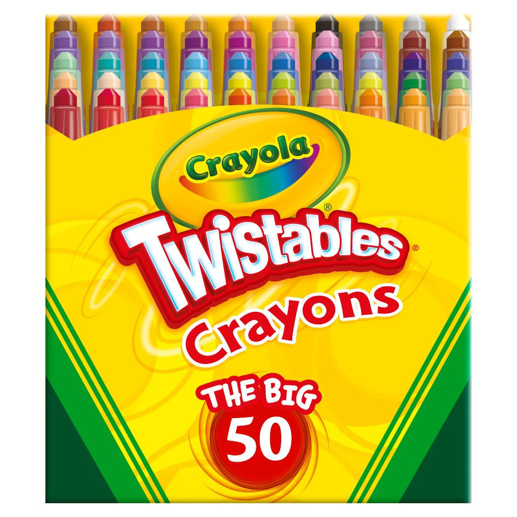 Crayola Mini Twistables Crayons (50ct) – No Sharpening, Less Mess for Kids 3+