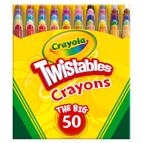 Crayola Mini Twistables Crayons (50ct) – No Sharpening, Less Mess for Kids 3+