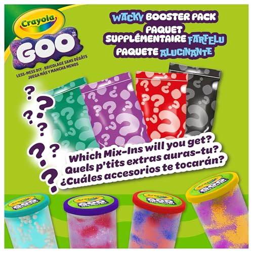 Crayola Mystery Goo Making Kit – DIY Slime Craft for Kids, Sensory Putty with Surprise Mix-Ins