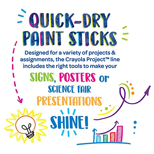 Crayola Paint Sticks – 12 Quick-Drying Colors – No Water Needed – Amazon Exclusive