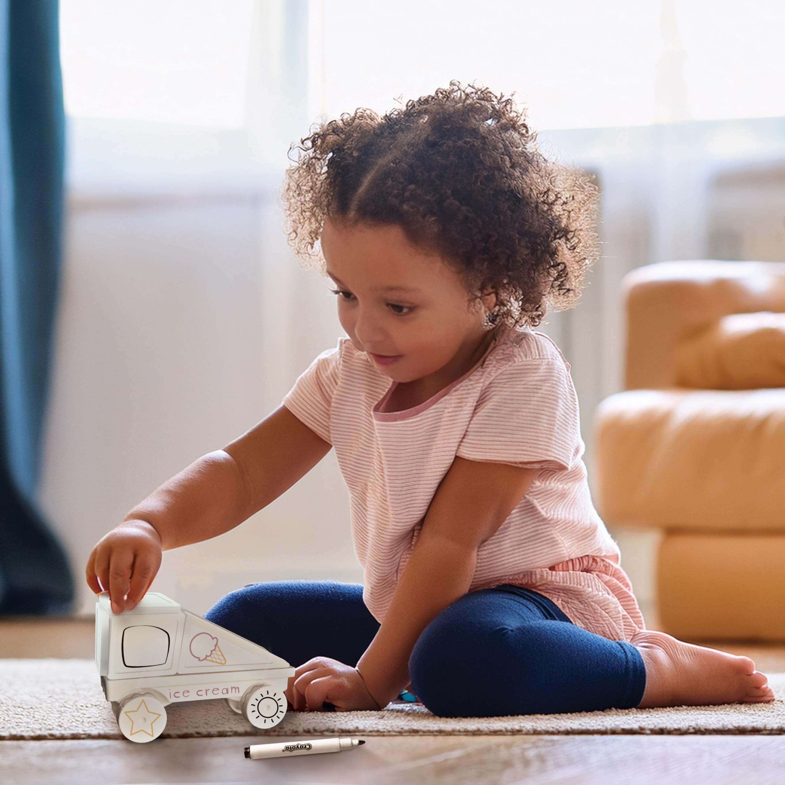 Crayola PIP-Mobile Rolling Chassis – Add Wheels to Magnetic Tile Sets for STEM Play