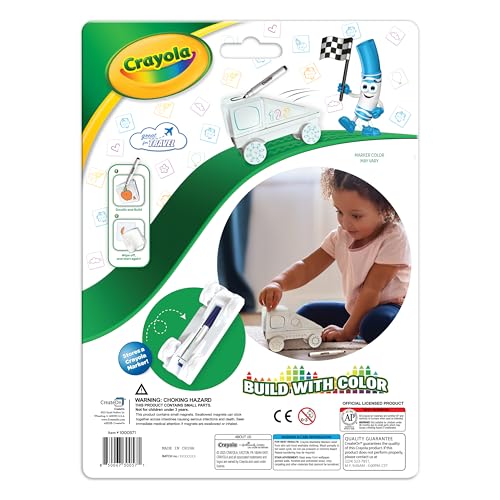 Crayola PIP-Mobile Rolling Chassis – Add Wheels to Magnetic Tile Sets for STEM Play