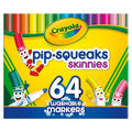 Crayola Pip-Squeaks Skinnies Washable Markers, 64-Count, Mini Size for Small Hands, Nontoxic, Ages 3+