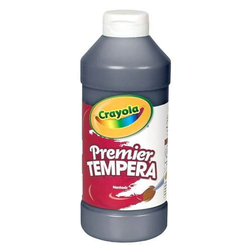 Crayola Premier Tempera Paint 16oz Black – Non-Toxic, Smooth & Opaque for Kids Art Projects