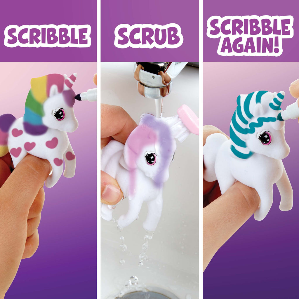 Crayola Scribble Scrubbie Pets Marker Refill & Expansion Set: 24 Washable Markers + 2 Scrub Brushes (Amazon Exclusive)