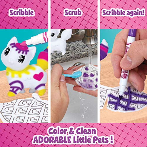 Crayola Scribble Scrubbie Pets Princess Playset: Missy the Cat with Tiara, Cape & Washable Markers
