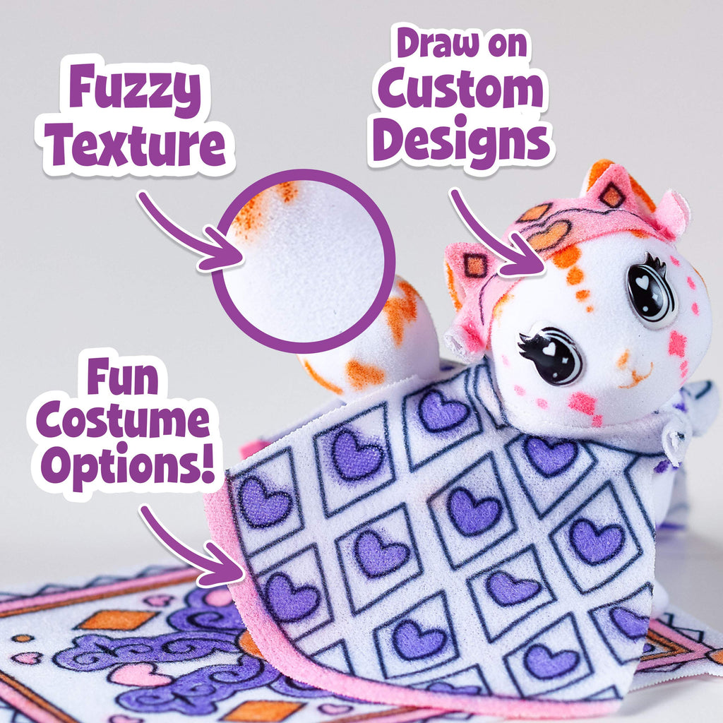 Crayola Scribble Scrubbie Pets Princess Playset: Missy the Cat with Tiara, Cape & Washable Markers