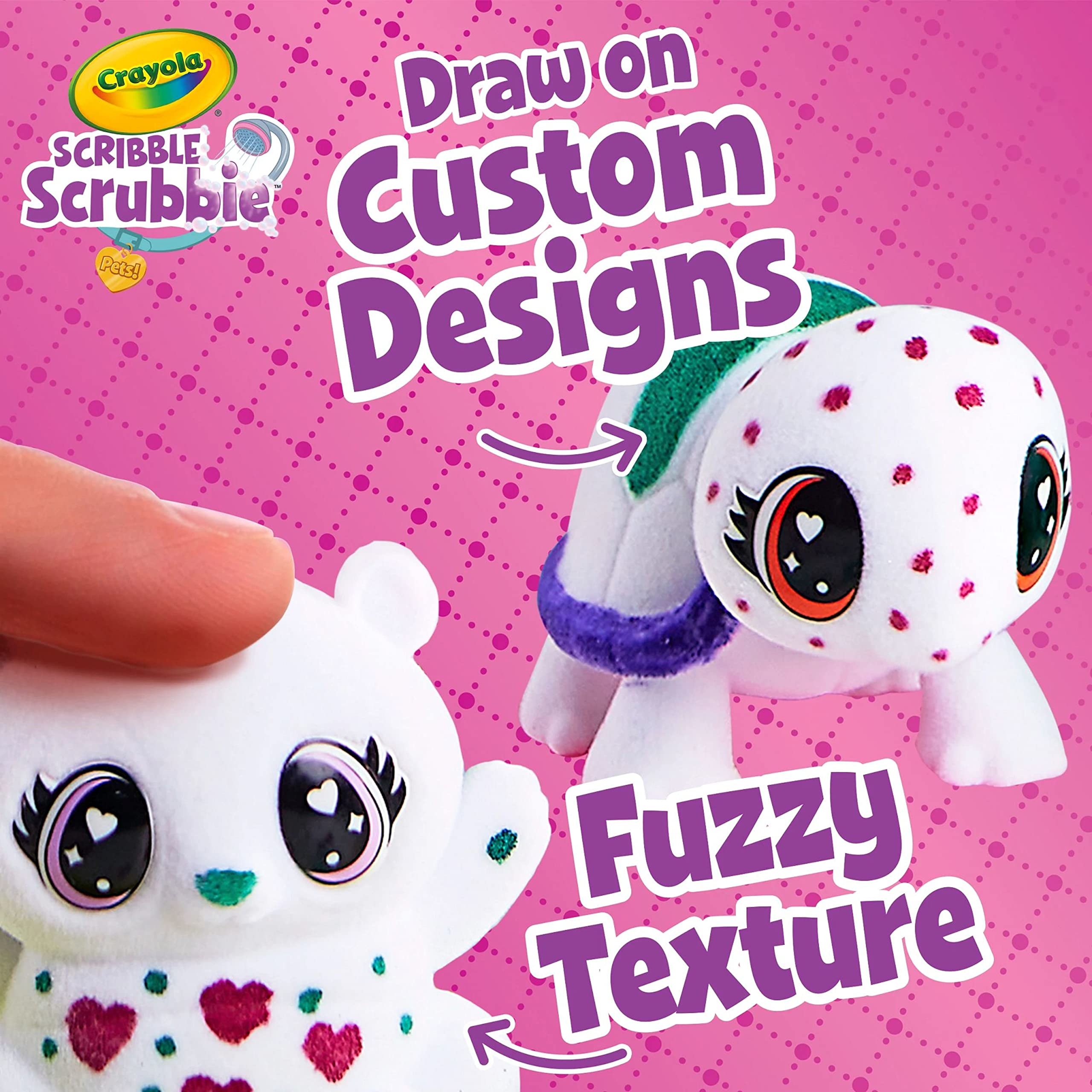 Crayola Scribble Scrubbie Pets Scented Spa – Color, Wash, and Recolor Two Fuzzy Pets with Scented Markers