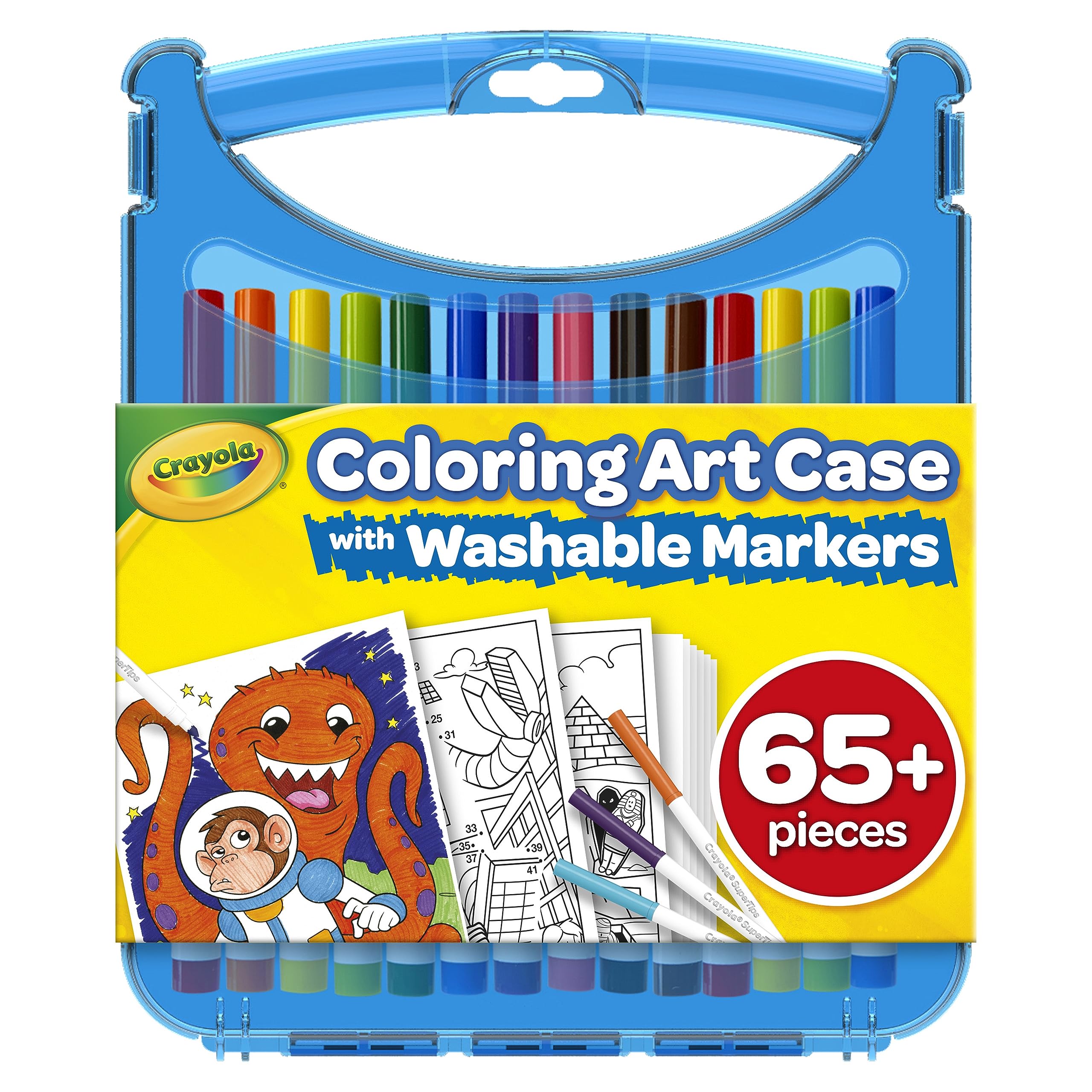 Crayola Super Tips Art Case: 65+ Piece Coloring Set with Washable Markers, Portable Storage
