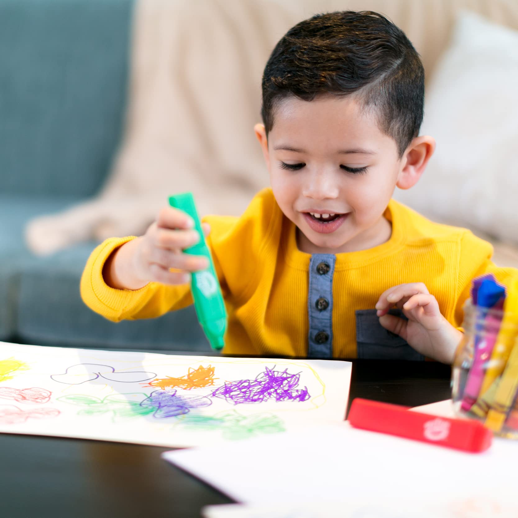 Crayola Triangle Toddler Markers (8ct) – Easy Grip Washable Art Supplies for Little Hands