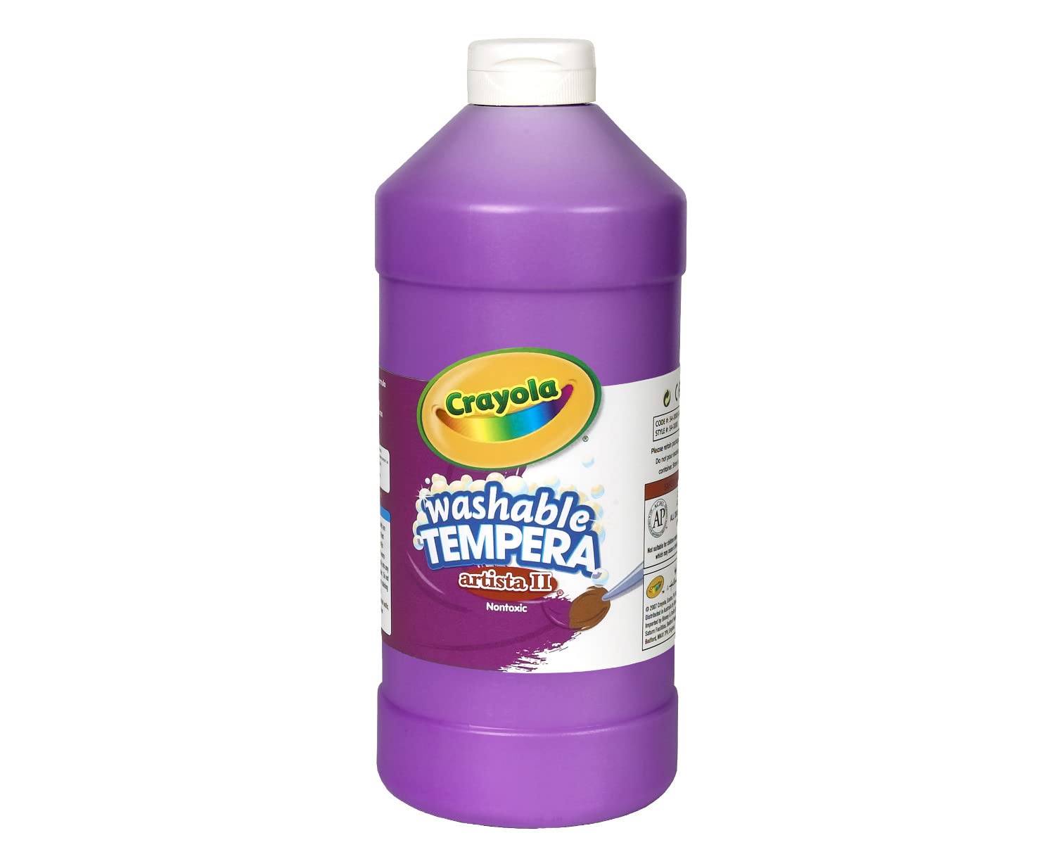 Crayola Violet Washable Tempera Paint – 32 oz Squeeze Bottle, Opaque & Matte