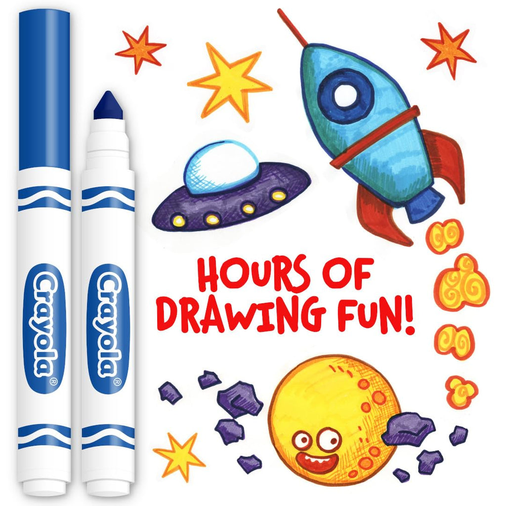 Crayola Washable Broad Line Markers, Blue, 12 Count - Non-Toxic Art Supplies for Kids