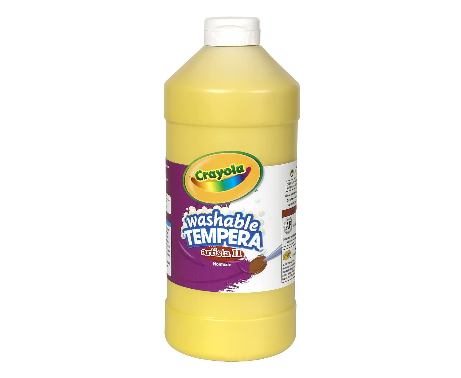 Crayola Washable Tempera Paint, Yellow - 32 oz Squeeze Bottle for Kids' Art Projects