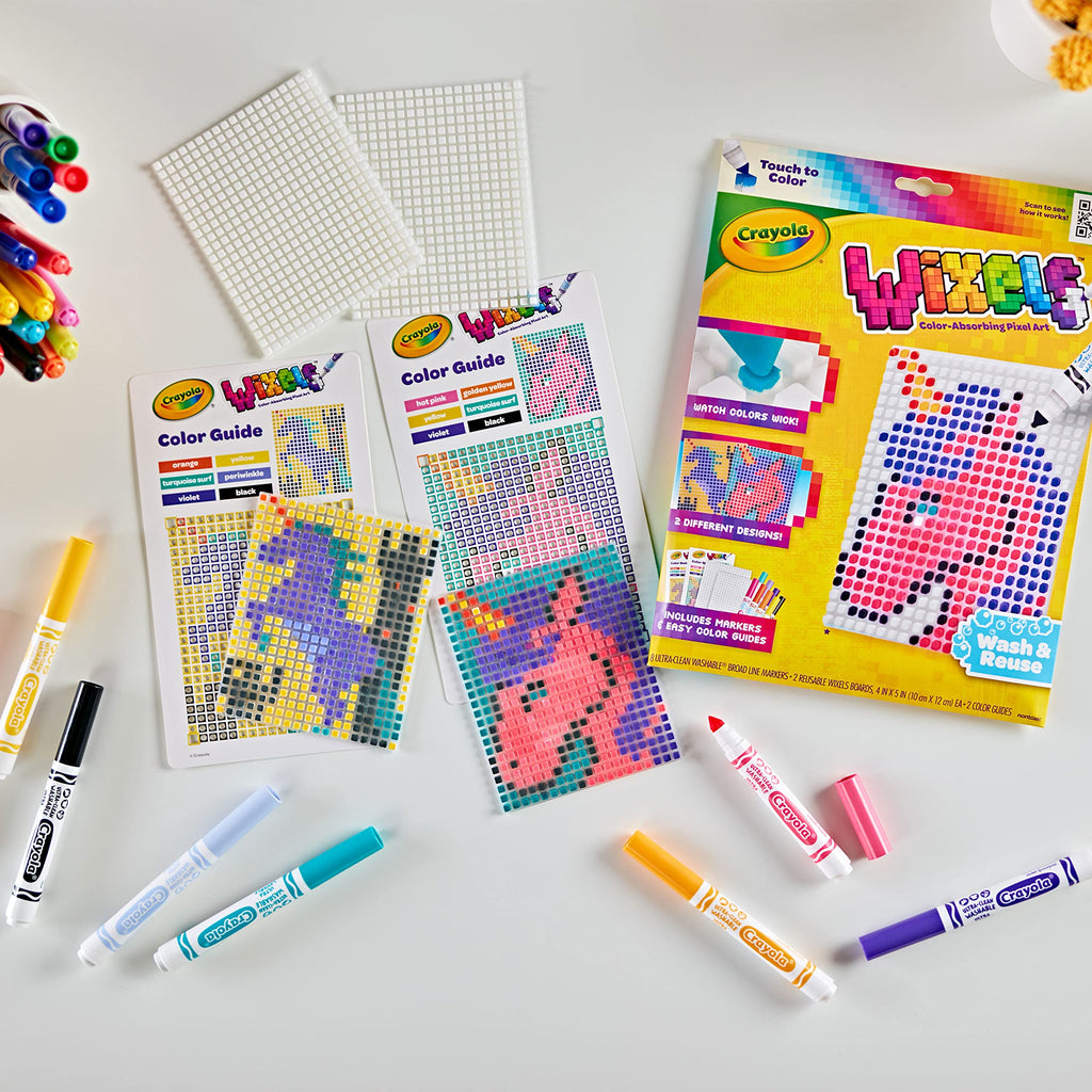 Crayola Wixels Unicorn Activity Kit – Pixel Art with Capillary Action for Kids Ages 6+