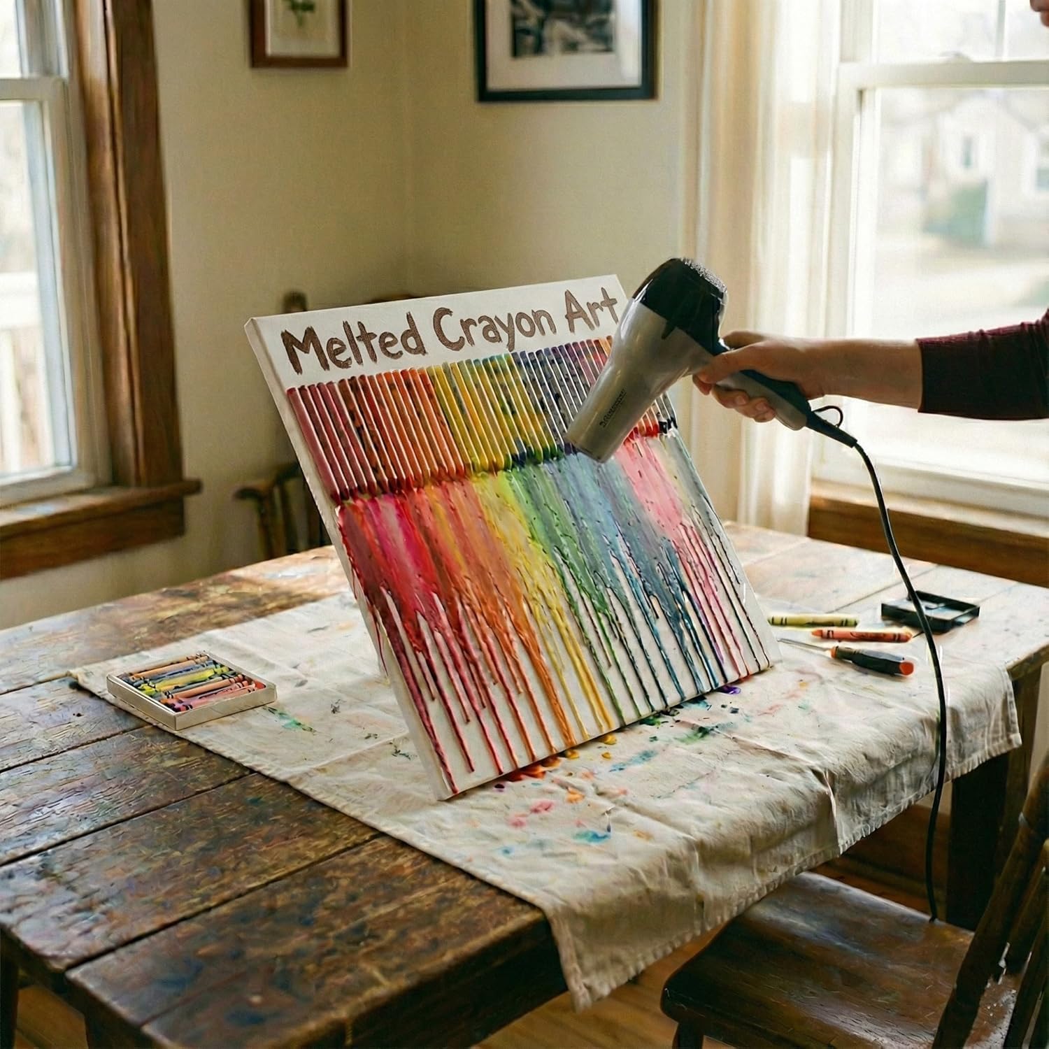 Craytastic! 52 White Unwrapped Crayons - Bulk Paperless Crayons for Crafting & Melting Projects