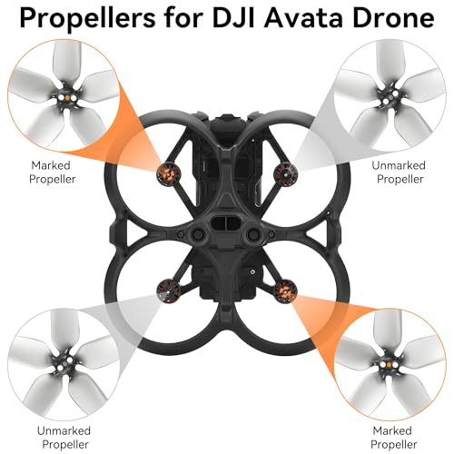 Craznick 8-Pack Propellers for DJI Avata – Low Noise, Easy Install with Screws & Screwdrivers