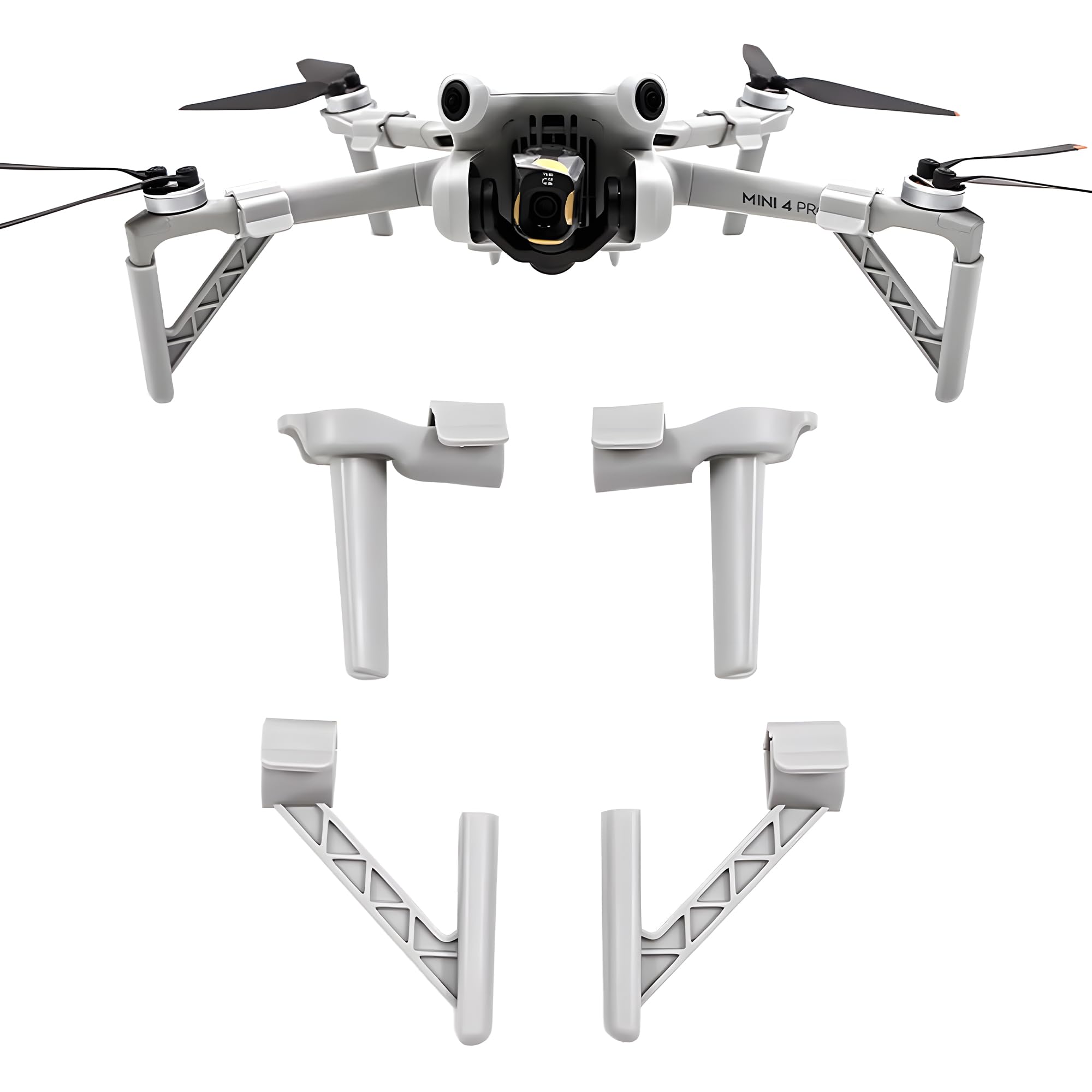 Craznick Landing Gear for DJI Mini 4 Pro – Extended Landing Legs, 25mm Height Increase, Snap-On Installation