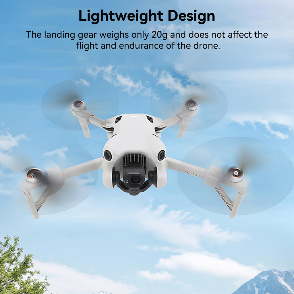 Craznick Landing Gear for DJI Mini 4 Pro – Extended Landing Legs, 25mm Height Increase, Snap-On Installation