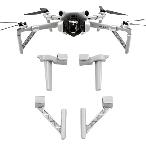 Craznick Landing Gear for DJI Mini 4 Pro – Extended Landing Legs, 25mm Height Increase, Snap-On Installation