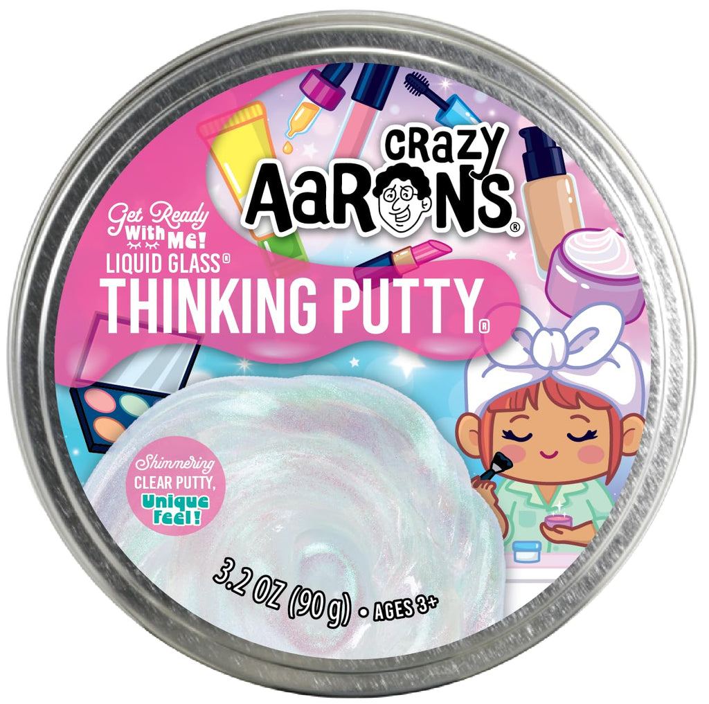 Crazy Aaron's Get Ready with Me Thinking Putty – Color-Shifting Sparkles, 3.2 oz
