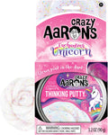 Crazy Aaron's Glow in the Dark Unicorn Thinking Putty - Pink Glow, Rainbow Glitter, Non-Toxic, 90g