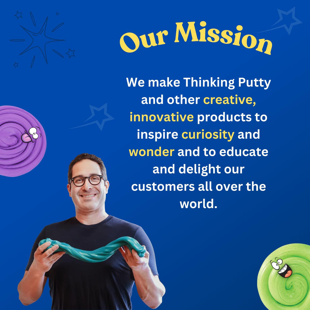 Crazy Aaron's Gnome Home Thinking Putty – Clear Putty with Mushroom Pieces & 6 Hidden Gnomes, 4-Inch Tin