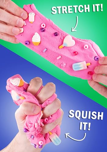 Crazy Aaron's I Scream, You Scream Pink Buttery Slime with Strawberry Scent and Ice Cream Charms – 8.2 oz
