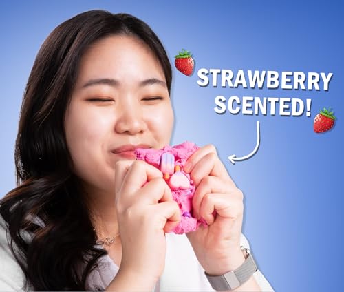 Crazy Aaron's I Scream, You Scream Pink Buttery Slime with Strawberry Scent and Ice Cream Charms – 8.2 oz