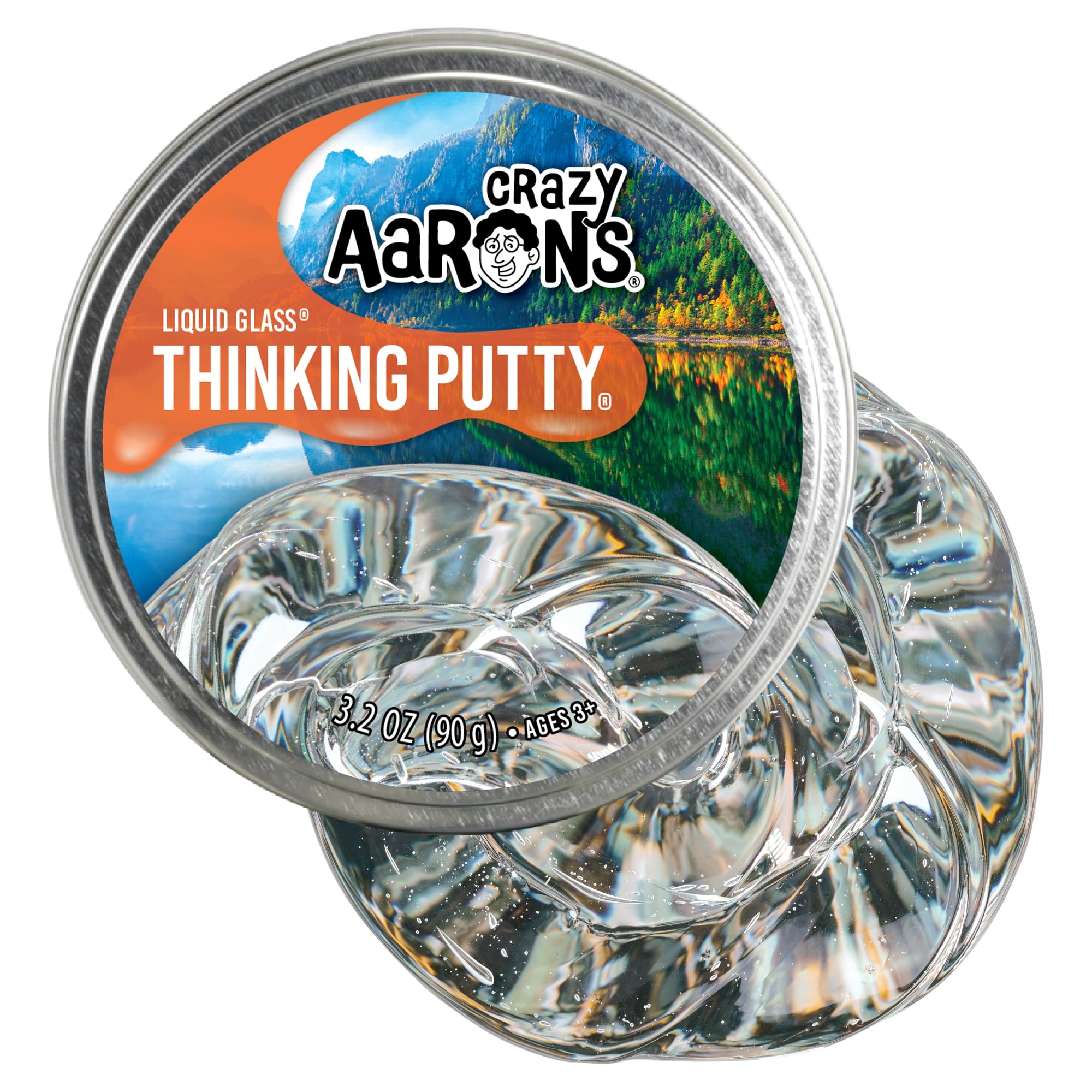 Crazy Aaron's Liquid Glass Thinking Putty – Crystal Clear, Non-Sticky, Never Dries Out