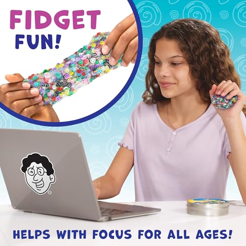 Crazy Aaron's Mixed Emotions Thinking Putty - Clear Putty with 6 Hidden Emojis, Never Dries Out, Ages 3+