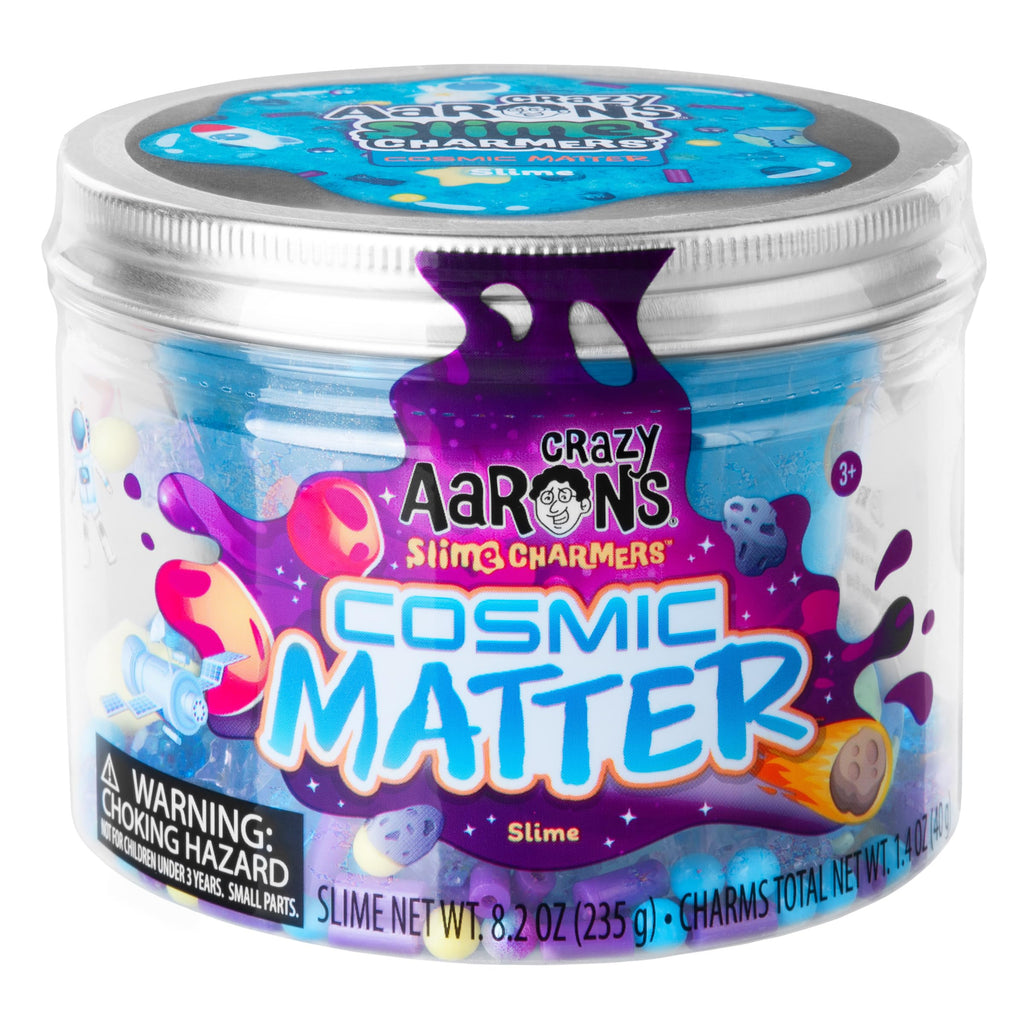 Crazy Aaron's Slime Charmers Cosmic Matter Blue Water Slime with Charms – Sensory Toy for Kids Ages 3+