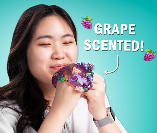 Crazy Aaron's Slime Charmers Mini Mini Mart Purple Buttery Slime – Grape Scented Sensory Toy with Food Charms (8.2 oz)