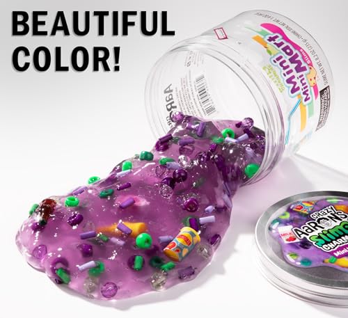 Crazy Aaron's Slime Charmers Mini Mini Mart Purple Buttery Slime – Grape Scented Sensory Toy with Food Charms (8.2 oz)