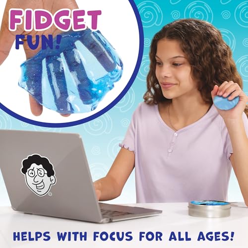 Crazy Aaron's Thinking Putty Falling Water – 4" Tin, 90g Transparent Silicone Putty, Non-Sticky, Made in USA