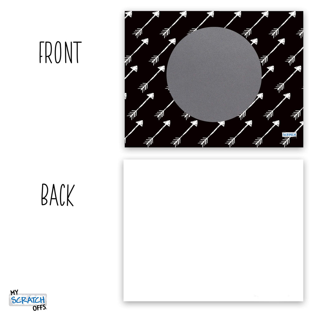 Create Your Own Scratch Off Surprises: 20 Pack of Arrow Design Cards and Stickers from My Scratch Offs