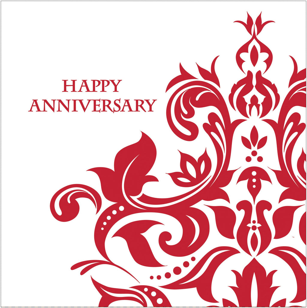 Creative Converting 36 Count Ruby Anniversary Lunch Napkins, 3-Ply, 6.5x6.5 Inch