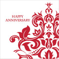 Creative Converting 36 Count Ruby Anniversary Lunch Napkins, 3-Ply, 6.5x6.5 Inch