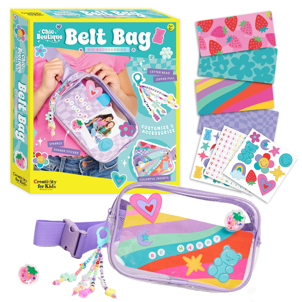 Creativity for Kids Chic Boutique Belt Bag - DIY Fashion Craft Kit for Girls Ages 6+
