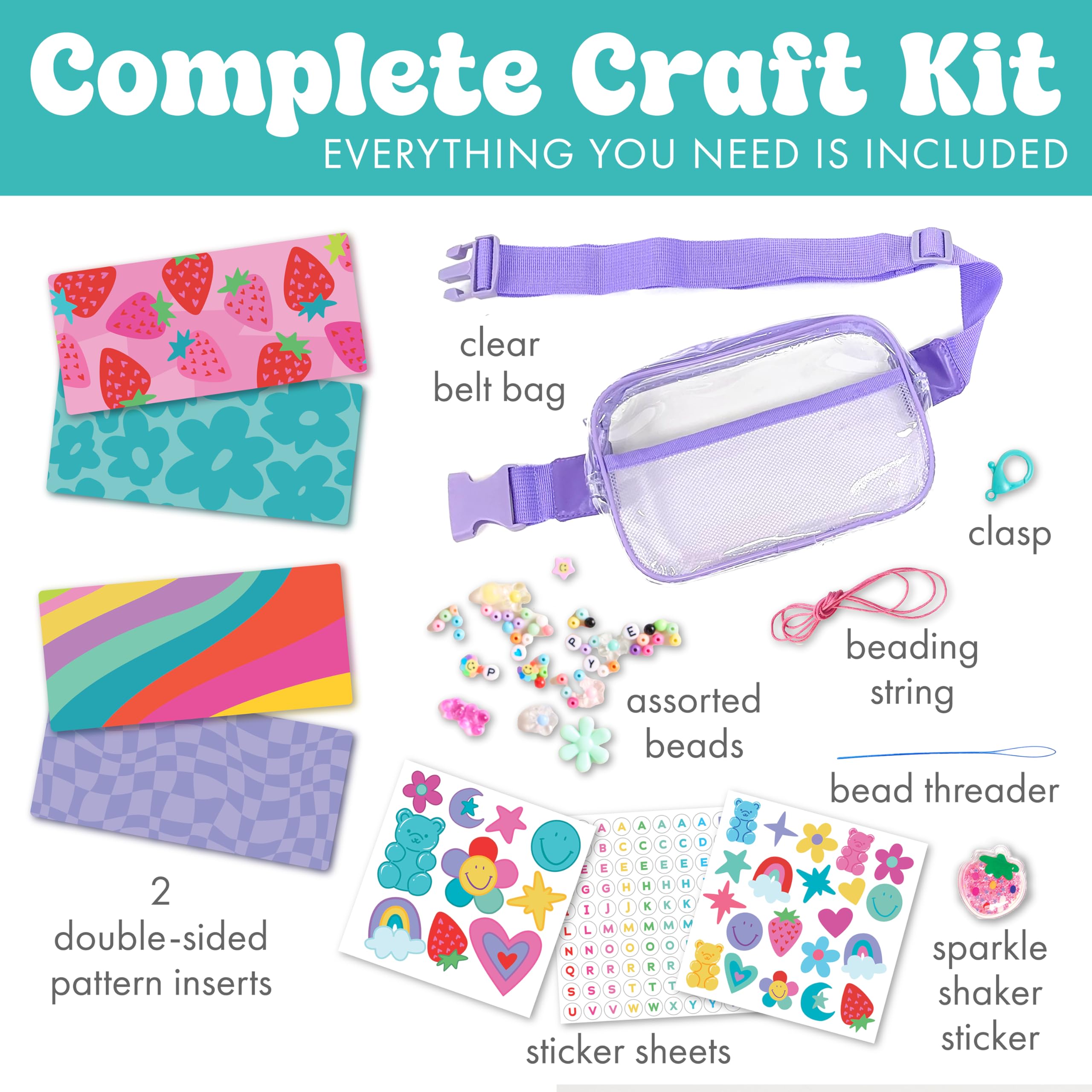 Creativity for Kids Chic Boutique Belt Bag - DIY Fashion Craft Kit for Girls Ages 6+