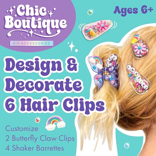 Creativity for Kids Chic Boutique Hair Clips: DIY Hair Clip Kit for Girls Ages 6+