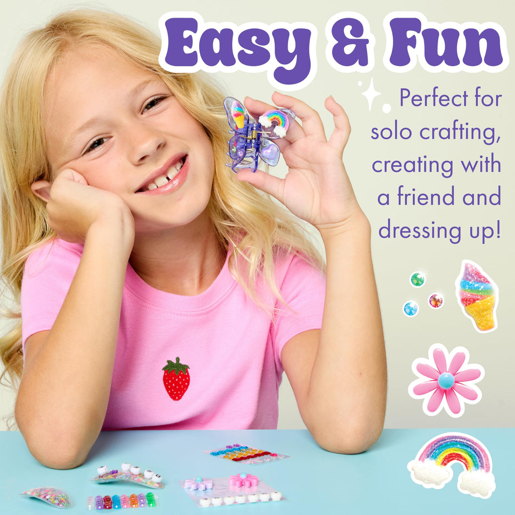 Creativity for Kids Chic Boutique Hair Clips: DIY Hair Clip Kit for Girls Ages 6+