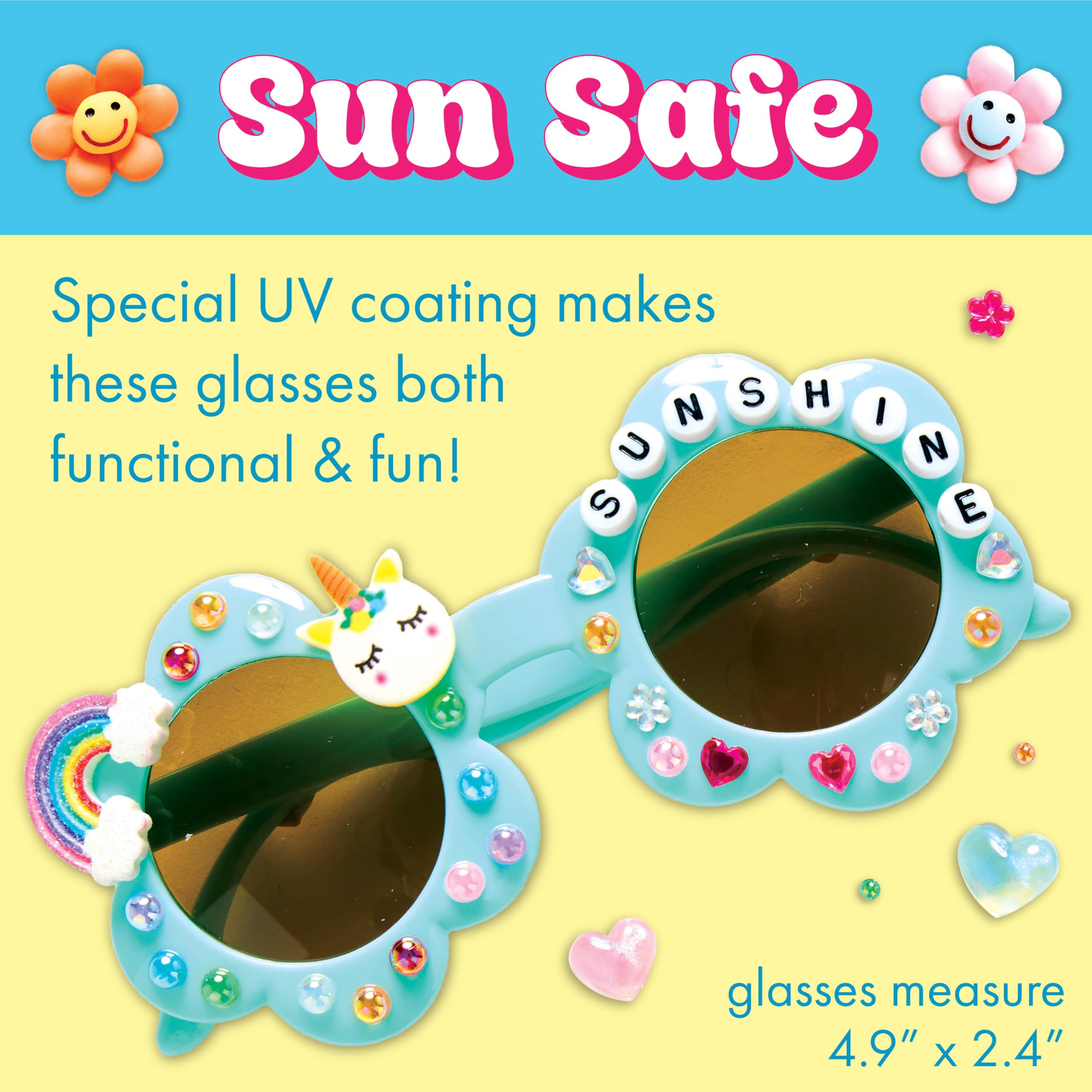Creativity for Kids Chic Boutique Sunnies DIY Kit – Make 2 Trendy Sunglasses with Pearls, Rhinestones & Charms